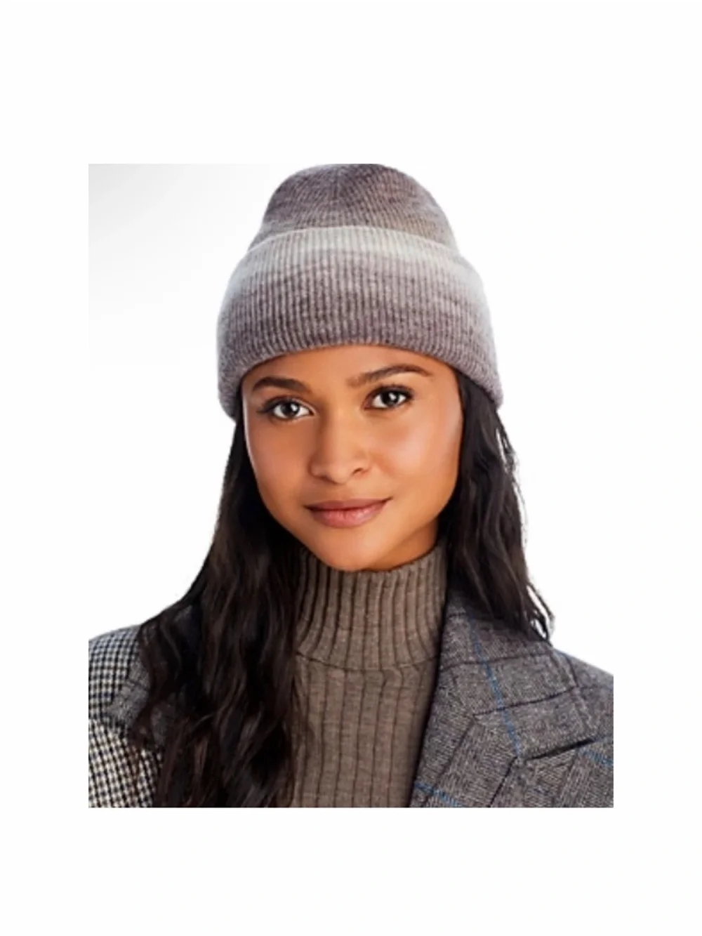 Aqua Space Dyed Wool Ribbed Knit Beanie Ha, $68 Retail